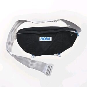 Hoka Waistpack Black & White Fanny‎ Pack Bag Pockets Hiking Outdoor Zipper NWOT
